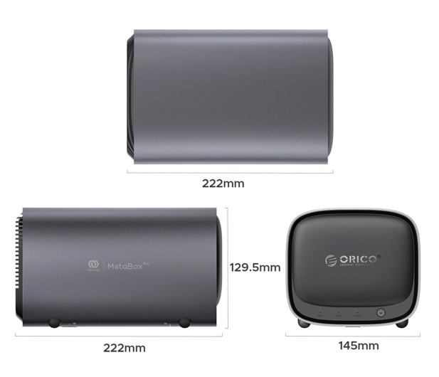 Orico Sieciowa macierz dyskowa ORICO NAS MetaBox Pro Home - szara - 1486736 - zdjęcie 2